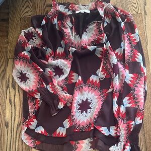 LOFT Geometric Patterned Women's Top